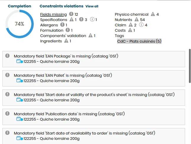 Manage and distribute GS1 product data using beCPG PLM software