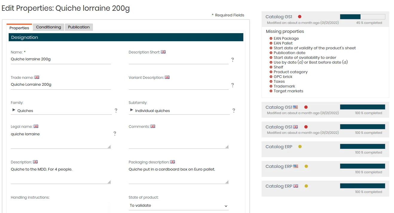 Manage and distribute GS1 product data using beCPG PLM software