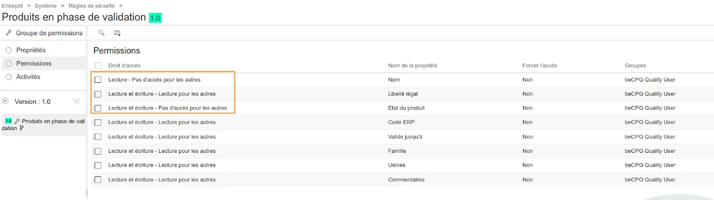Sécurisation des données via la gestion des permissions