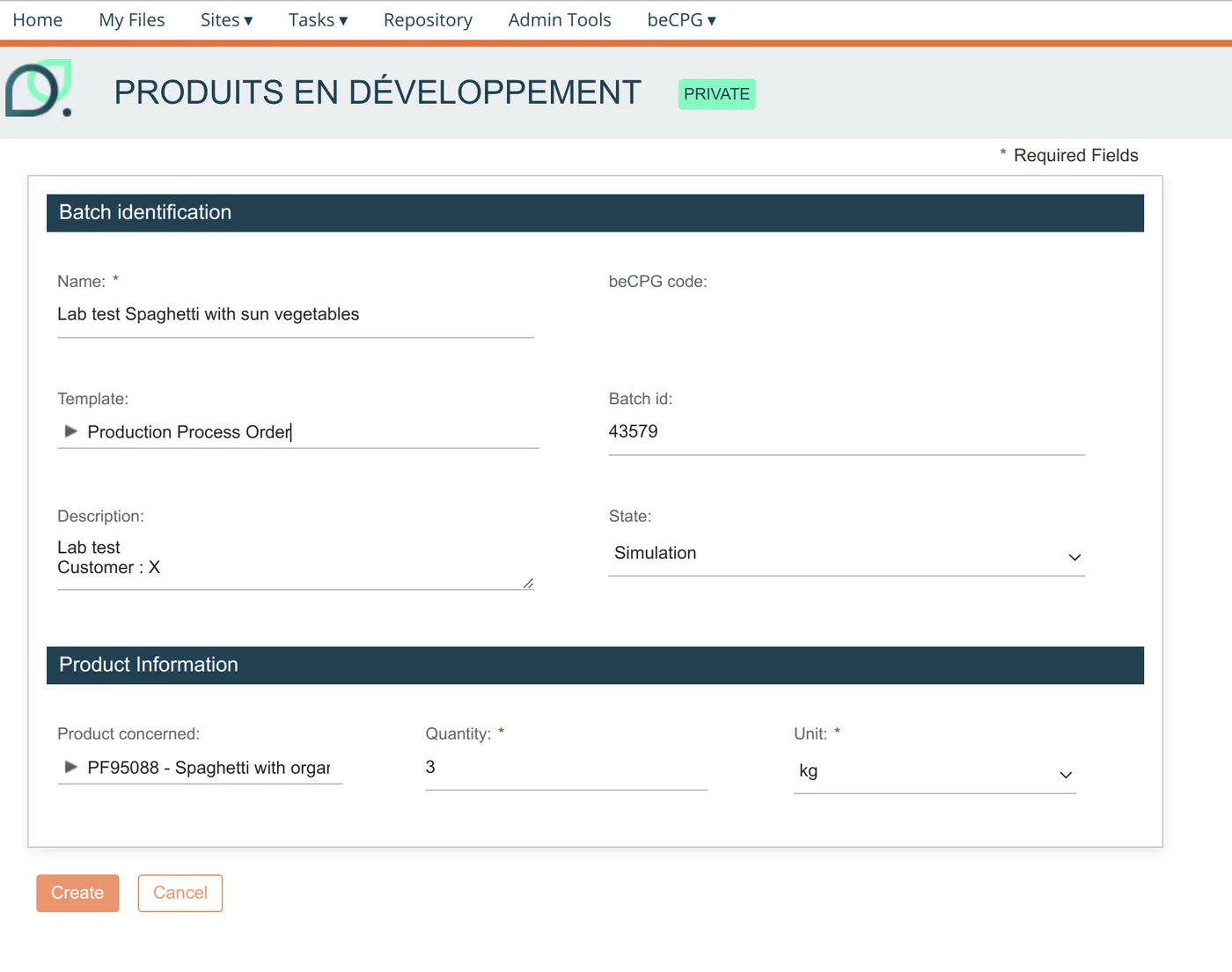 Improve the management of your laboratory tests with production orders