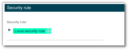 Security rules aspect