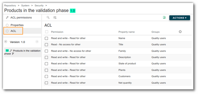 Add permissions in security rules
