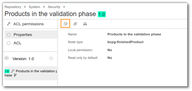 Modify security rule