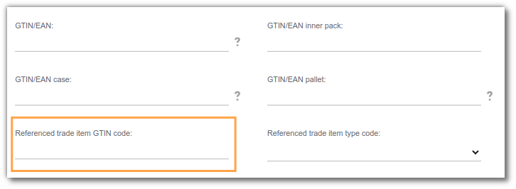 Referenced trade item