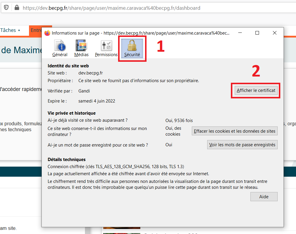 Certificate step 3