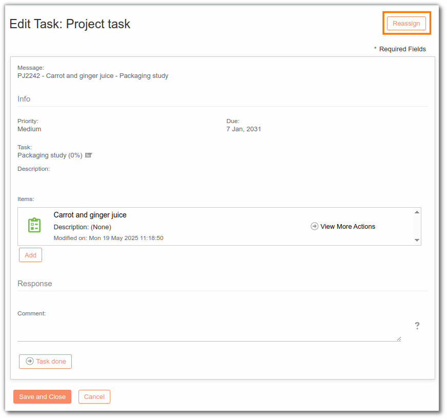 Task Reassign