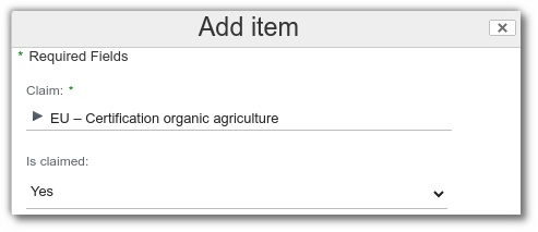 Create a specification on claims