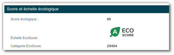 Score écologique