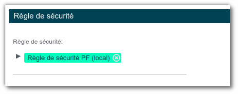 Aspect règles de sécurité