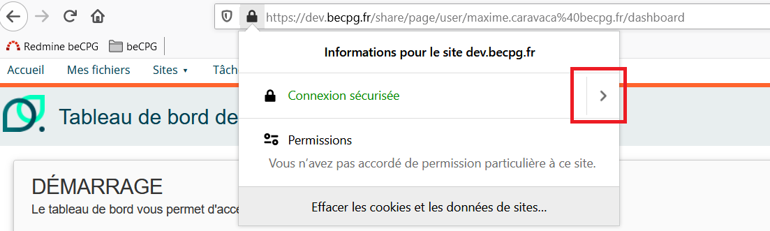 Certificat étape 1