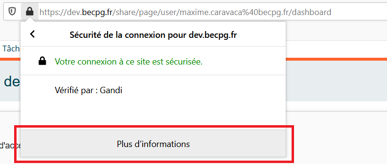 Certificat étape 2