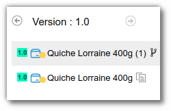 Visualiser les version d'un produit