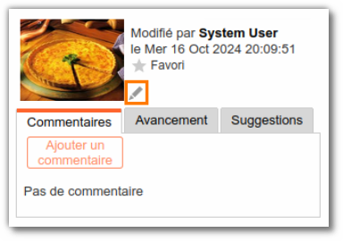 Ajout d'une photo sur un produit fini