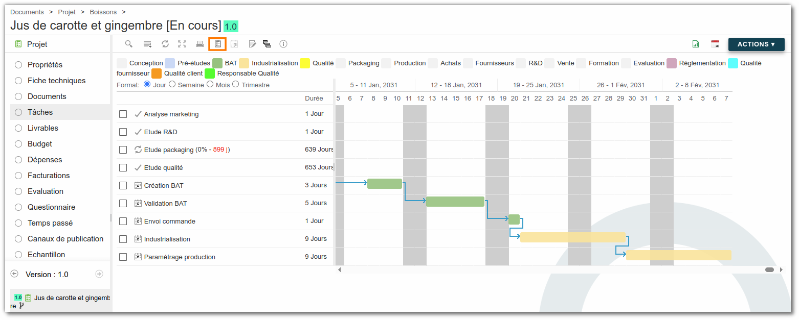 Bouton Planning