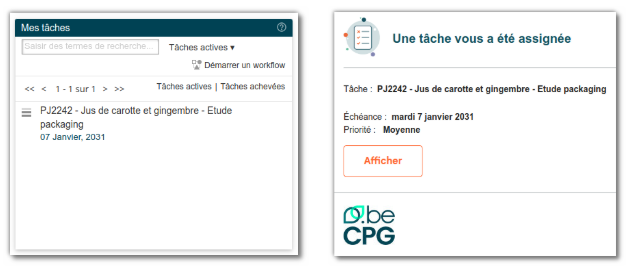 Visualiser ses tâches dans le tableau de bord utilisateur