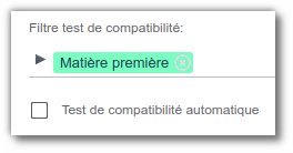 Filtre test de compatibilité